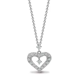 18ct White gold 16pt diamond pendant - 16" Chain included