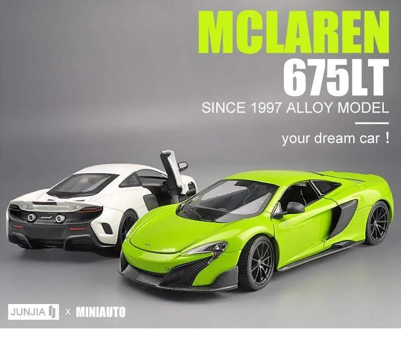 2021 Best-selling 1:24 MCLAREN 675LT Sports Car Alloy Car Model Crafts Decoration Collection Toy Tools Gift