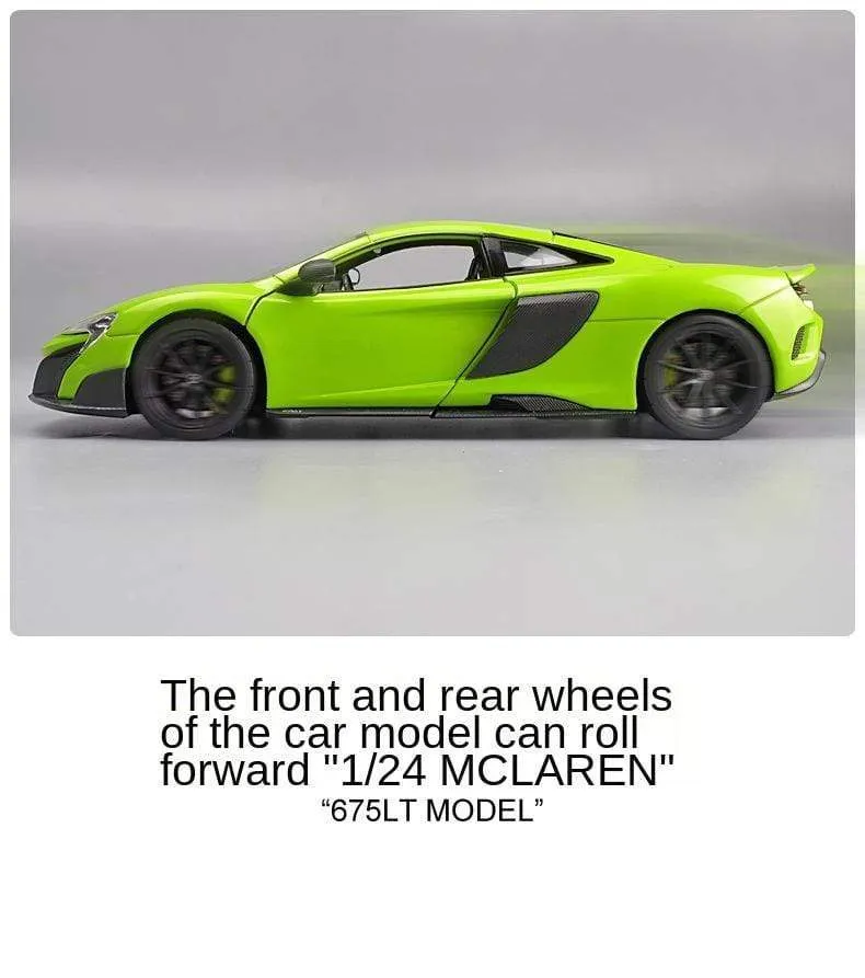 2021 Best-selling 1:24 MCLAREN 675LT Sports Car Alloy Car Model Crafts Decoration Collection Toy Tools Gift