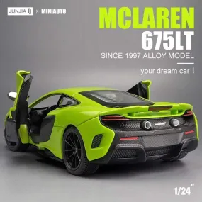 2021 Best-selling 1:24 MCLAREN 675LT Sports Car Alloy Car Model Crafts Decoration Collection Toy Tools Gift