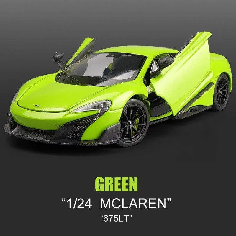 2021 Best-selling 1:24 MCLAREN 675LT Sports Car Alloy Car Model Crafts Decoration Collection Toy Tools Gift