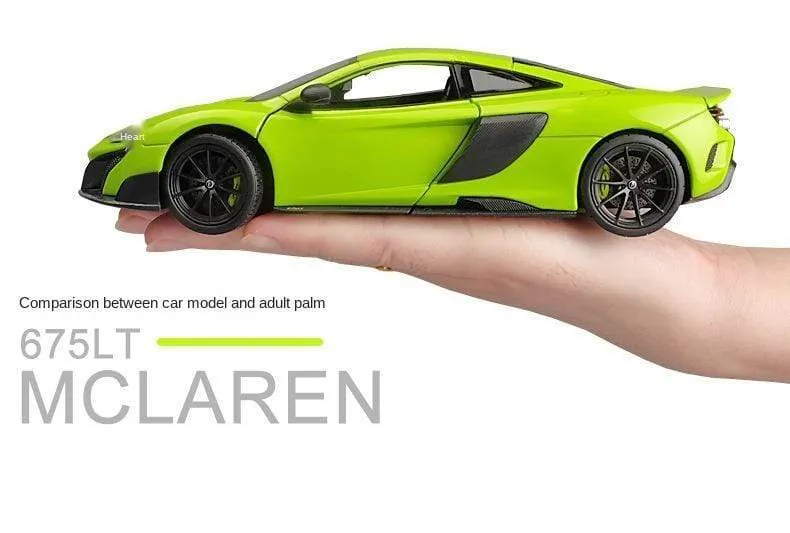 2021 Best-selling 1:24 MCLAREN 675LT Sports Car Alloy Car Model Crafts Decoration Collection Toy Tools Gift