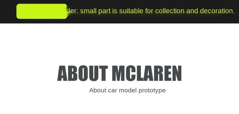 2021 Best-selling 1:24 MCLAREN 675LT Sports Car Alloy Car Model Crafts Decoration Collection Toy Tools Gift