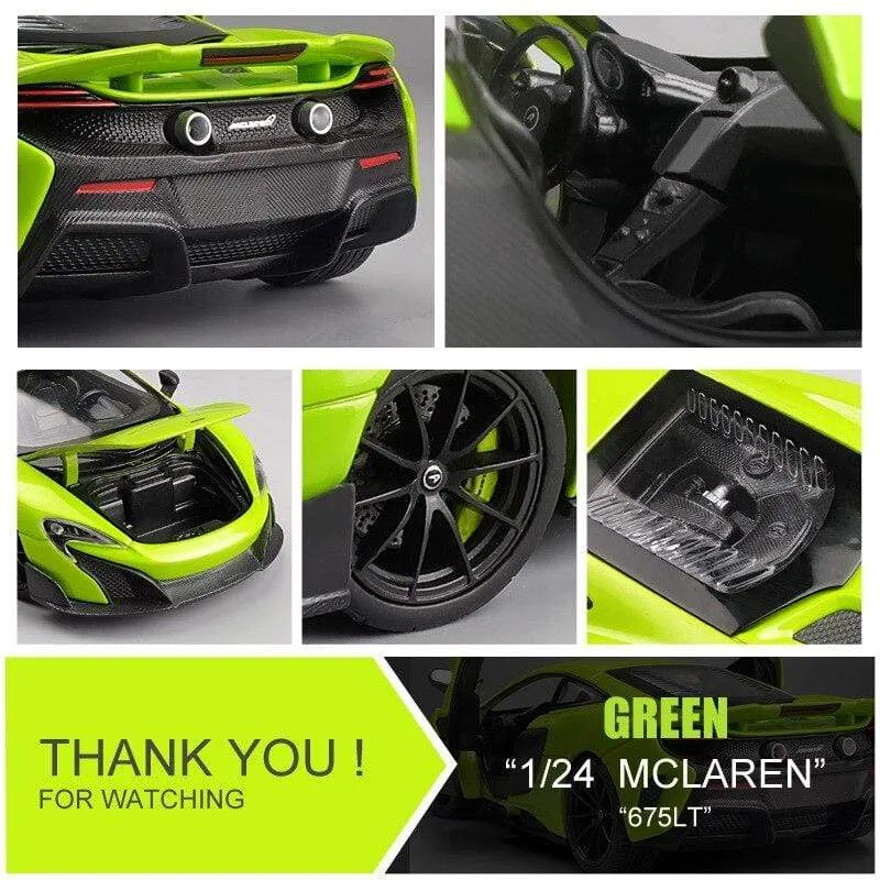 2021 Best-selling 1:24 MCLAREN 675LT Sports Car Alloy Car Model Crafts Decoration Collection Toy Tools Gift