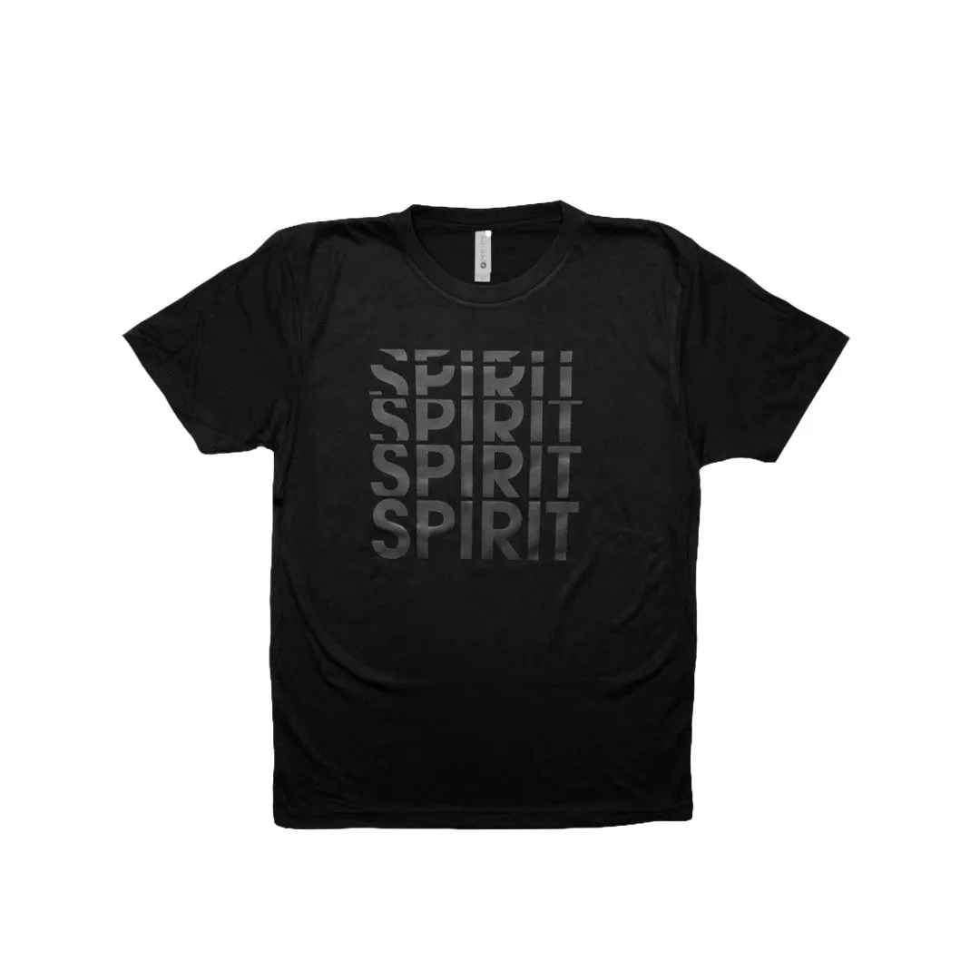 2023 Washington Spirit Short Sleeve Adult Tee - SPIRIT SPIRIT SPIRIT - Black Tonal