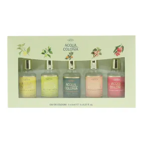 4711 Acqua Colonia 5 Piece Gift Set: Lychee & White Mint Eau de Cologne 8ml, White Peach & Coriander Eau de Cologne 8ml, Blood Orange & Basil Eau de C