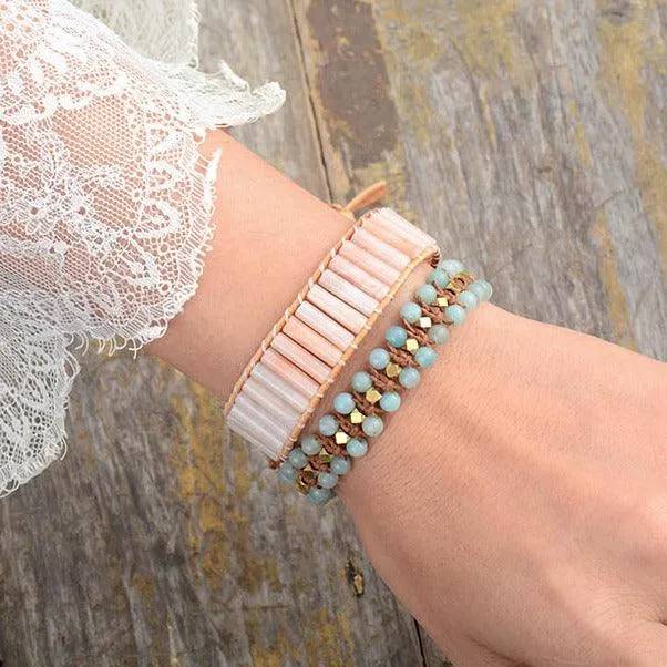 Amazonite Braided Cord Bracelet