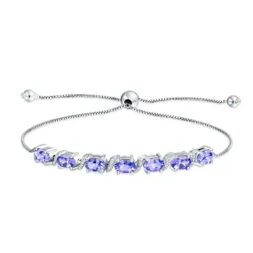 Amethyst Tanzanite Emerald Sapphire Bolo Tennis Bracelet for Women 7-8 Inch