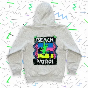 Beach Patrol - Full Zip Hoodie Heather Oatmeal