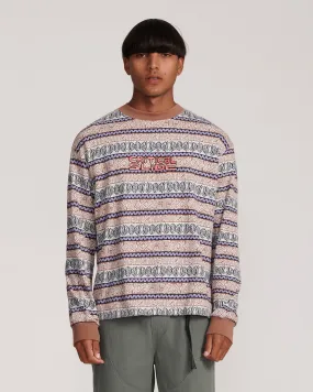 Bells Jacquard Longsleeve Tee - Blueberry