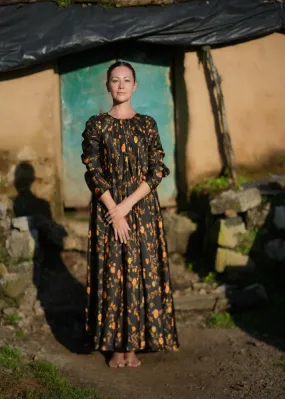 Black & Ochre Yellow Laxmi Dress