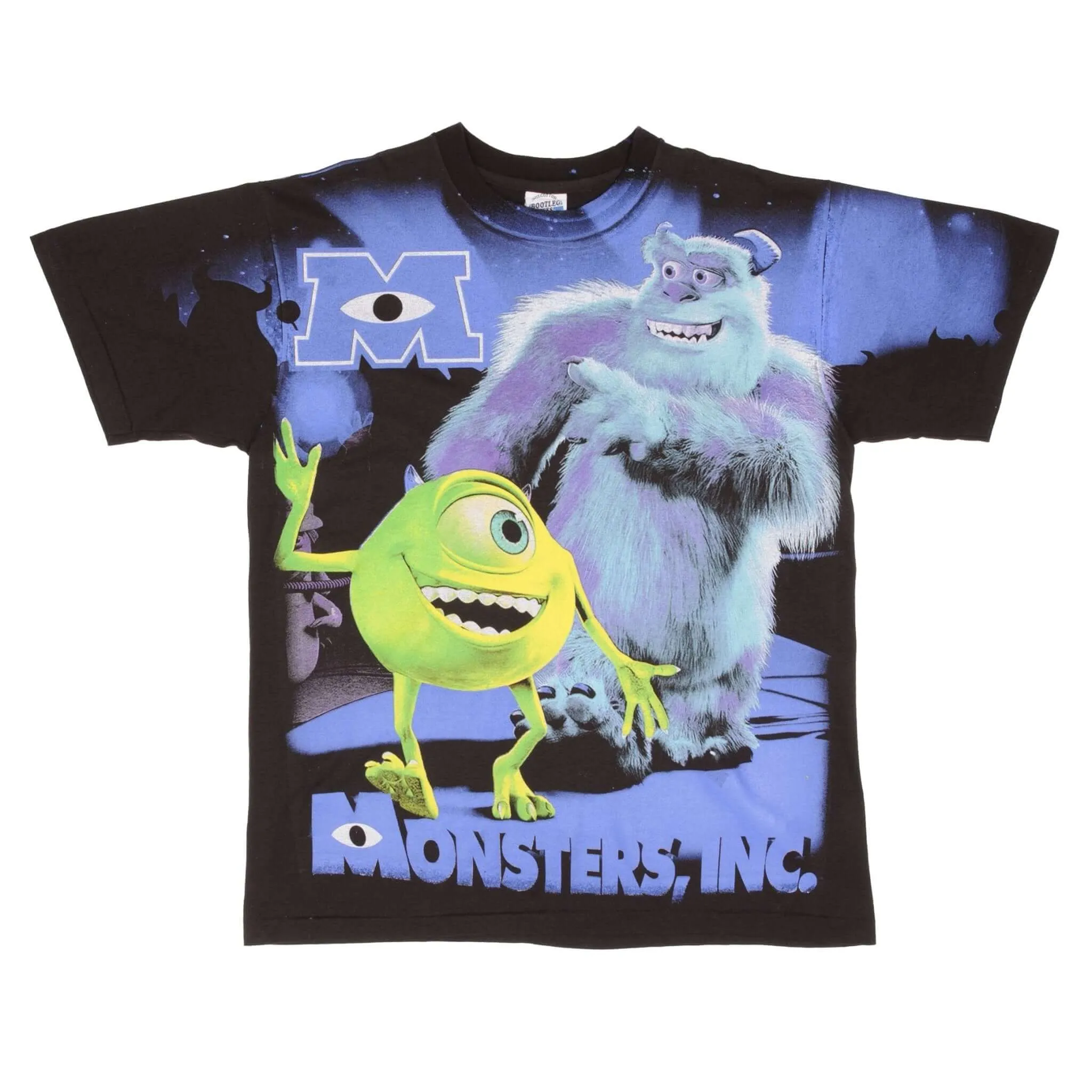 BOOTLEG ALL OVER PRINT MONSTER INC MIKE & SULLY TEE SHIRT SIZE XL