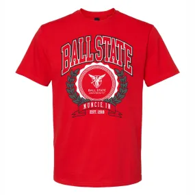 BSU Cardinals Laurel College Seal T-Shirt