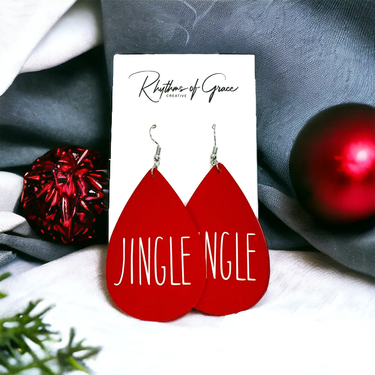 Christmas Earrings - Christmas Tree Earrings, Santa Costume, Christmas Jewelry, Handmade Earrings, Rudolph the Red Nosed Reindeer, Snowflake Earring