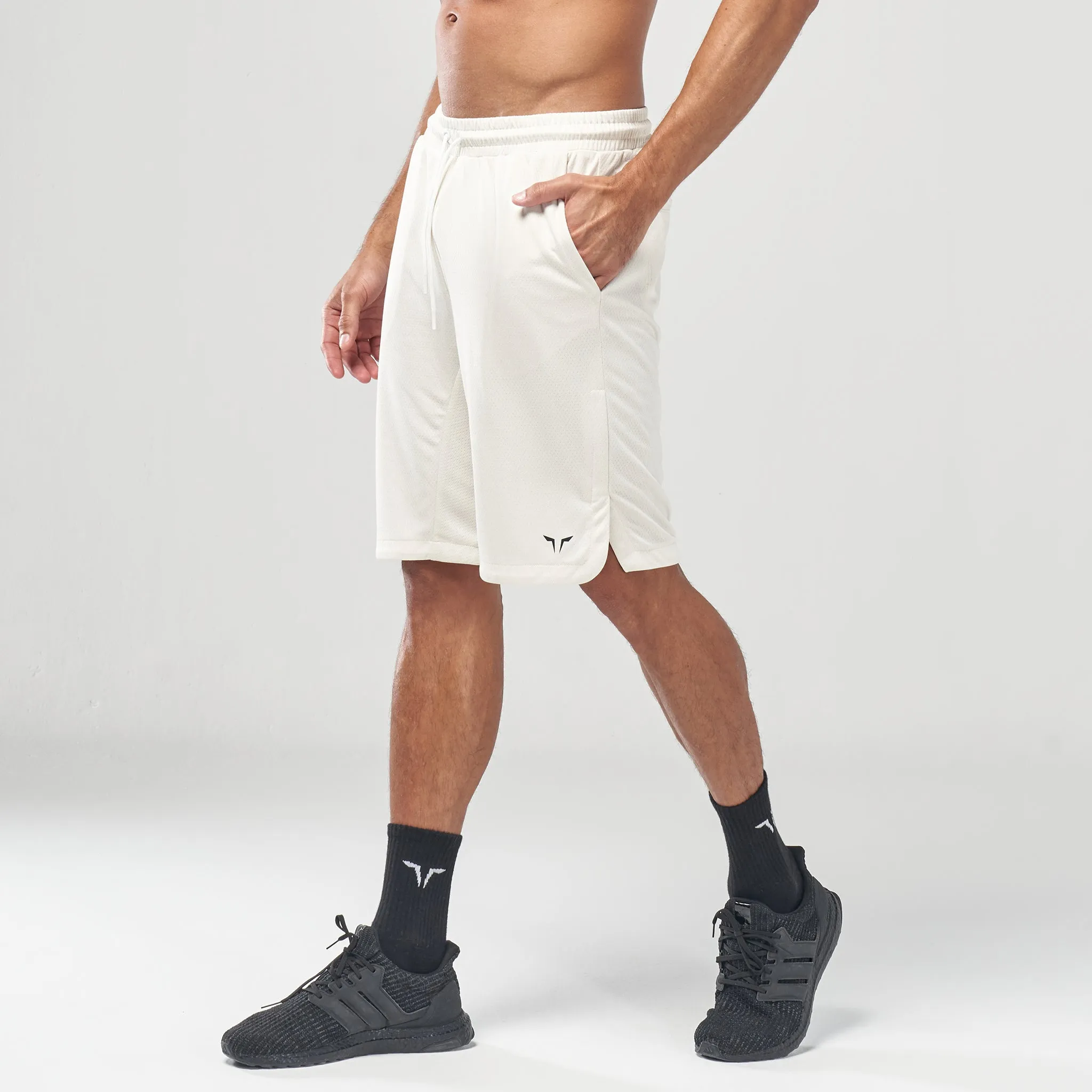 Code Basketball Shorts - White Smoke