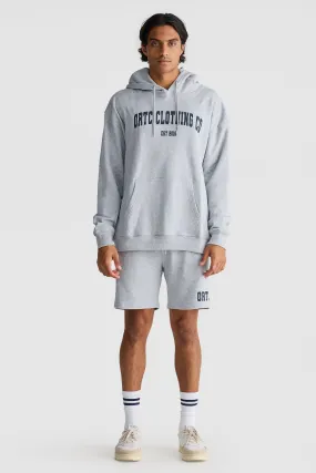 College Logo Hoodie Grey Marle