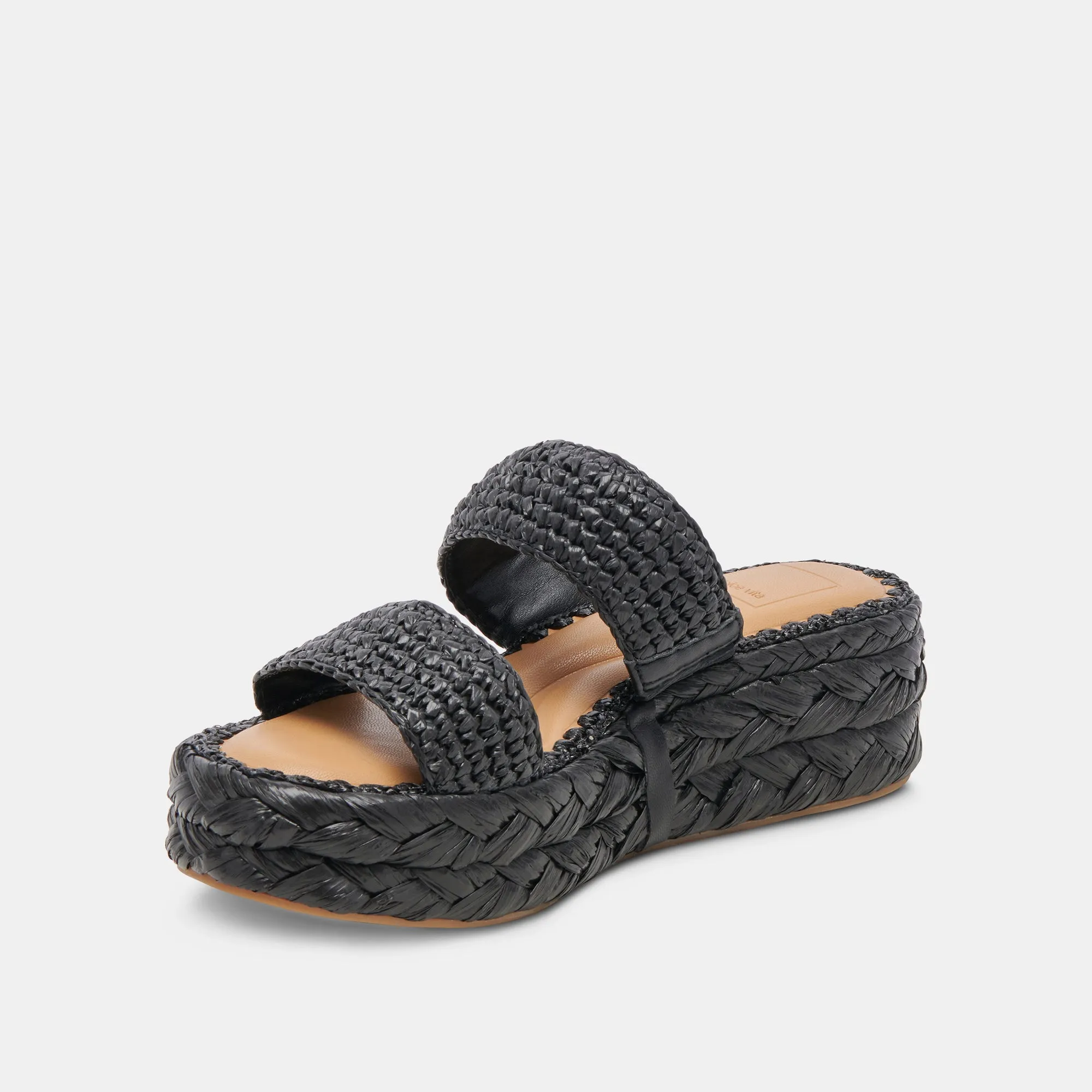 CORLA SANDALS ONYX RAFFIA