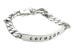 Cruzada Pulsera Barbada con Placa Personalizada