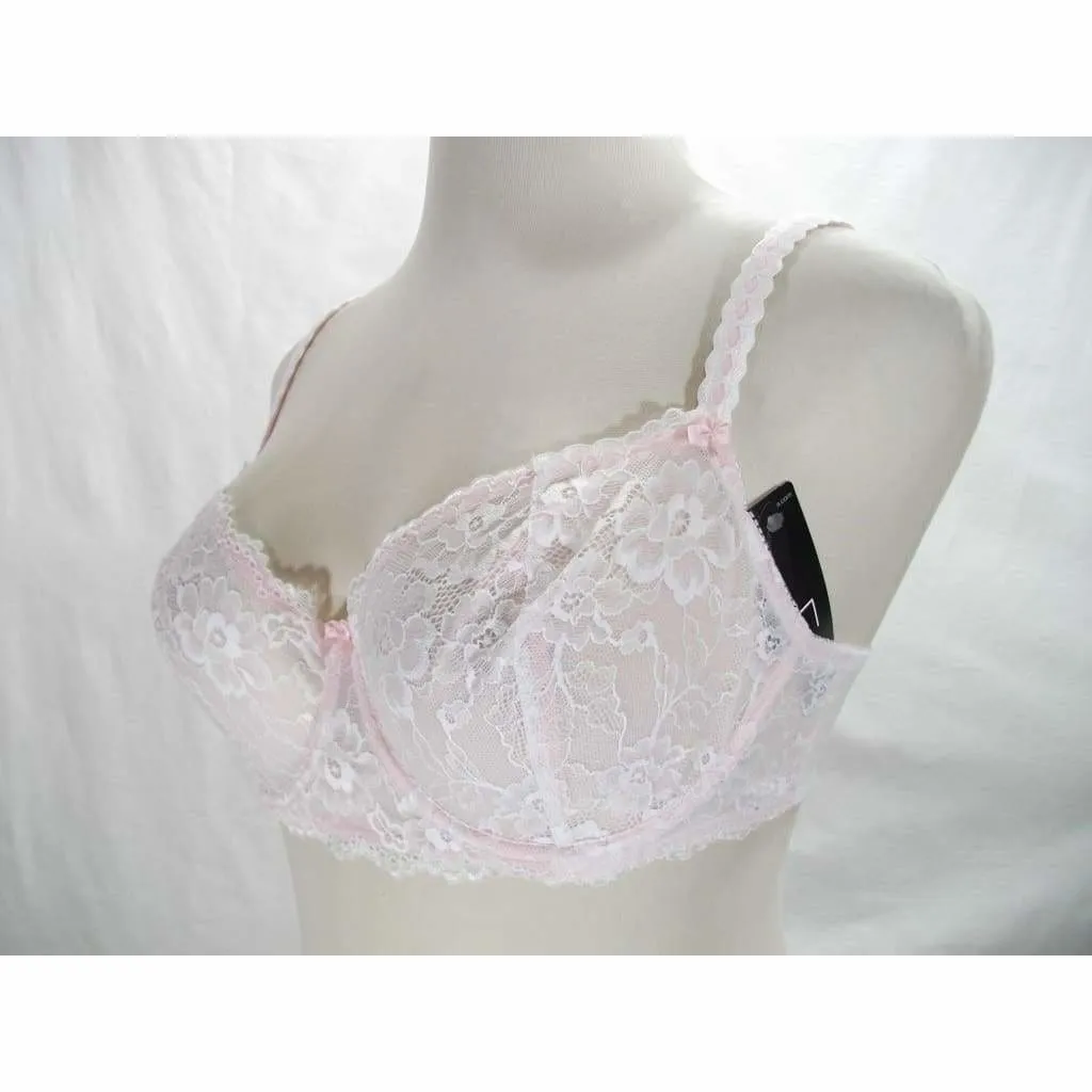 Felina 5894 Harlow Sheer Lace Full Busted Demi Underwire Bra 34B Pink