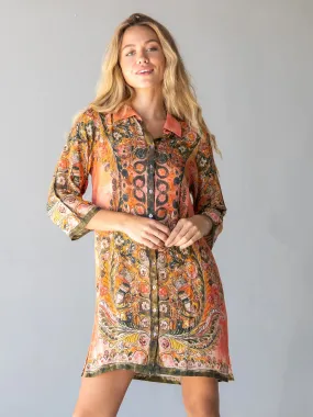 Fiona Tunic Dress - Coral Floral