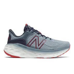 Fresh Foam More v3 - Ocean Grey with Velocity Red - Men's