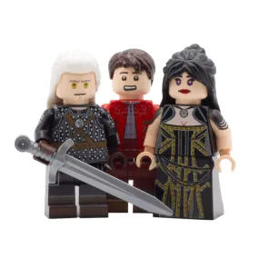 Geralt, Yennefer & Jaskier - Custom Design Minifigure Set