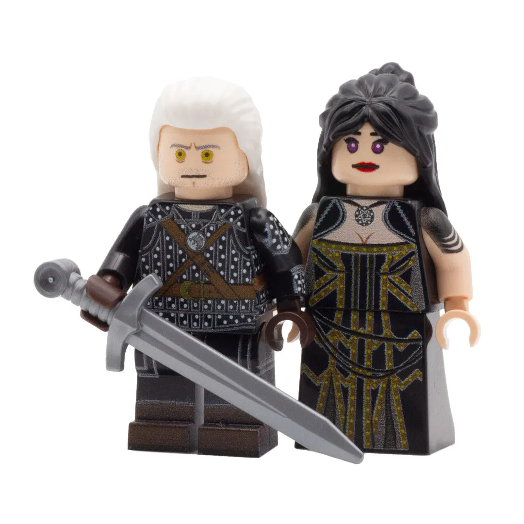 Geralt, Yennefer & Jaskier - Custom Design Minifigure Set