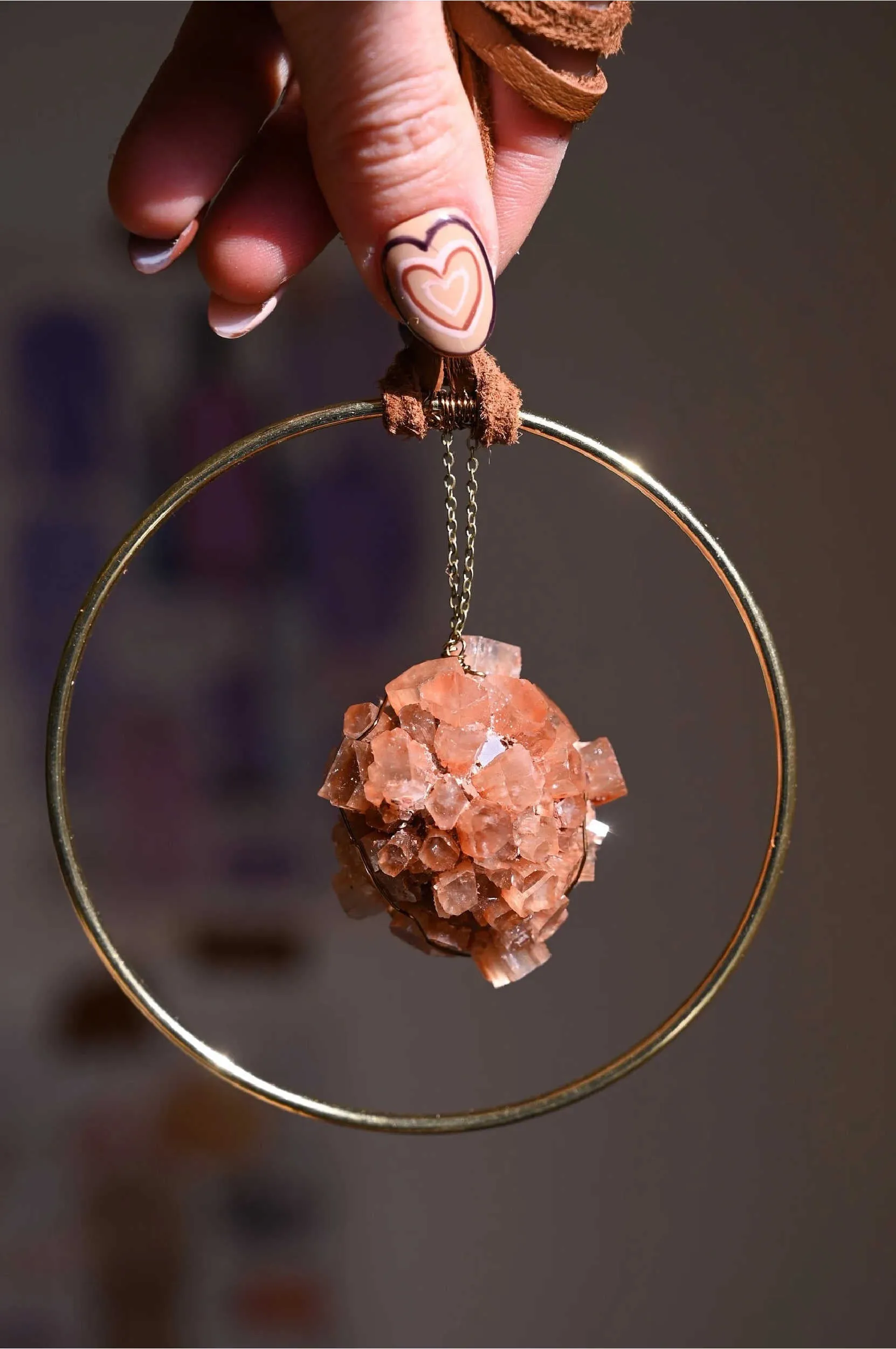 Grounding Aragonite Gemstone Hanger