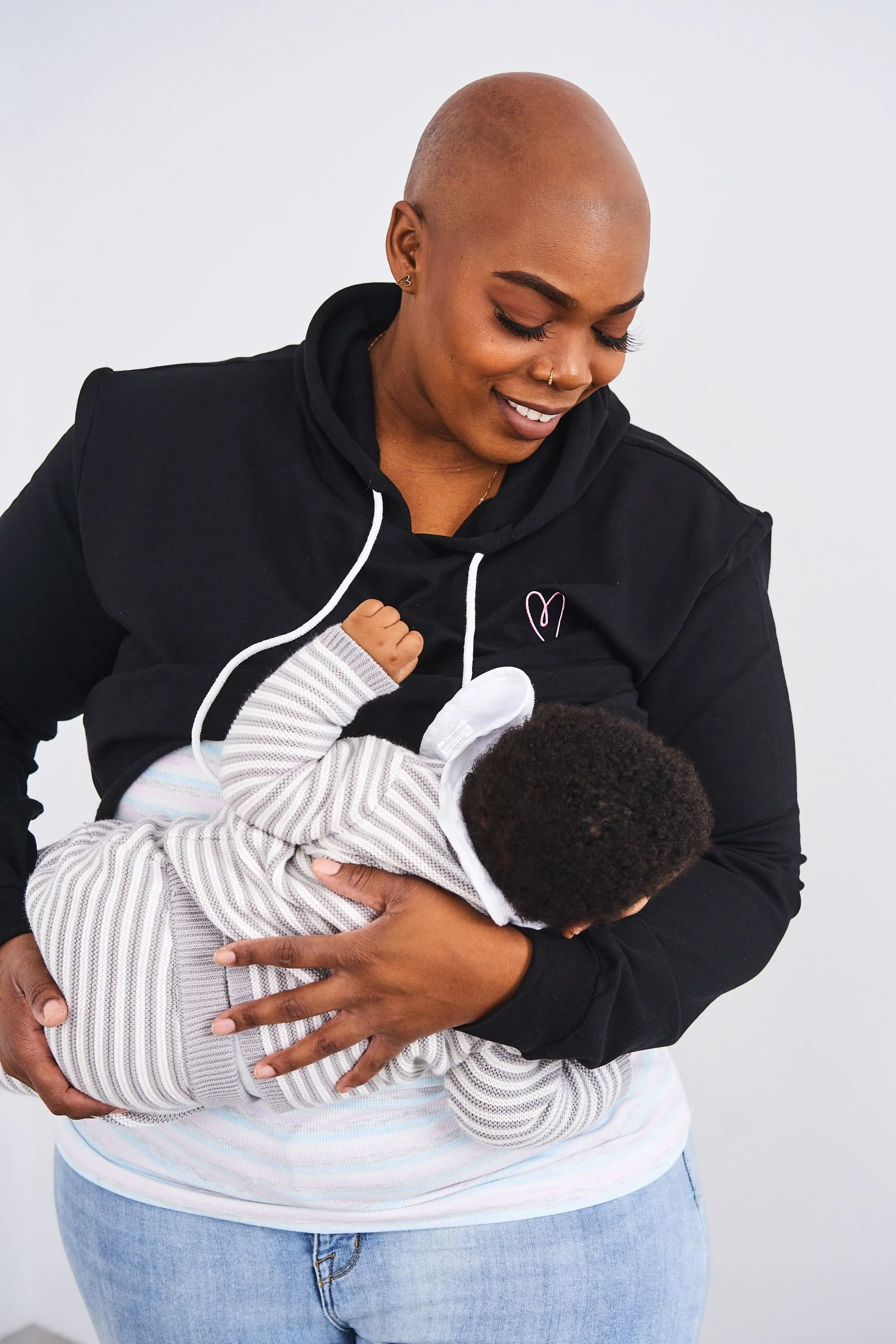 Latched Mama Cropped Nursing Hoodie - Last Chance