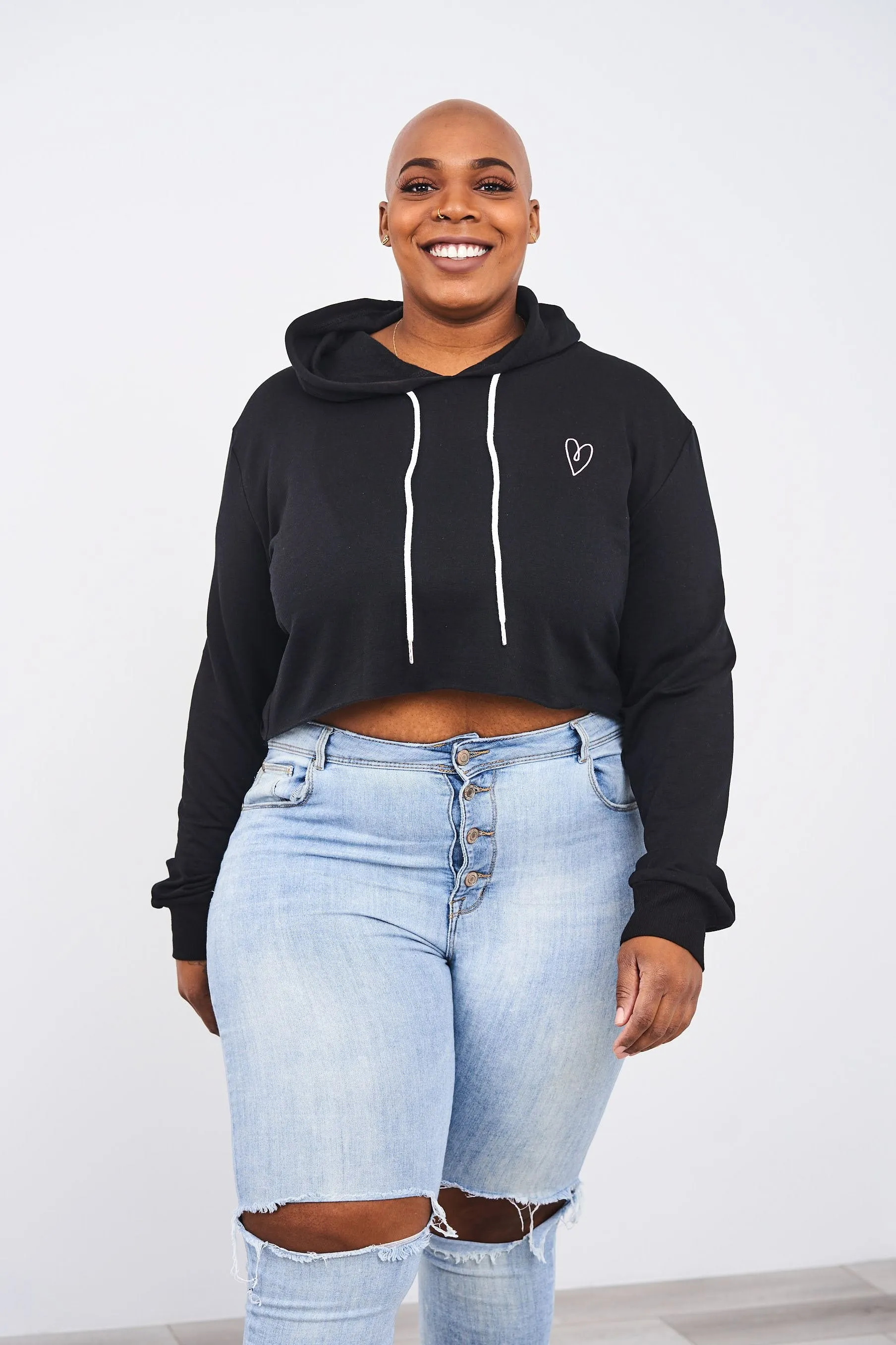 Latched Mama Cropped Nursing Hoodie - Last Chance