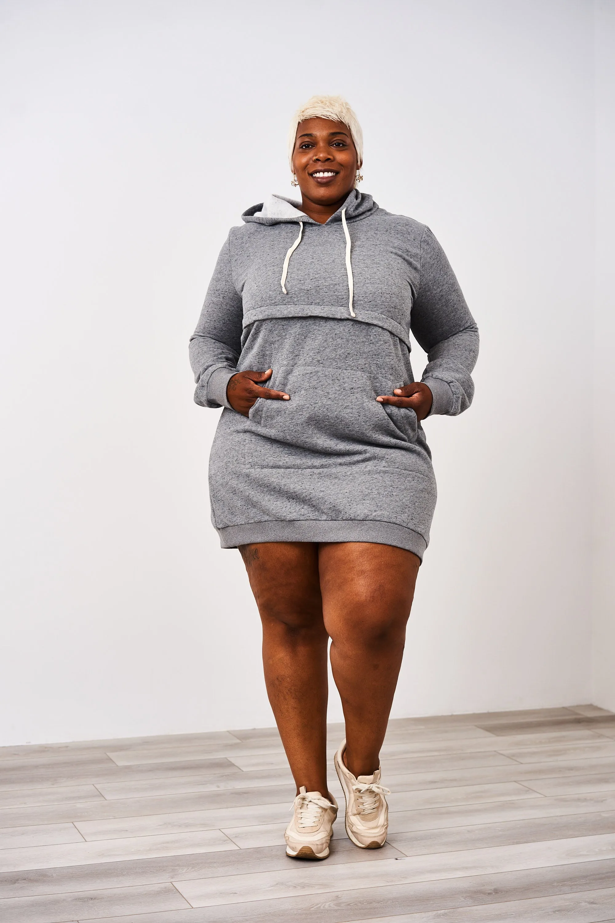 Latched Mama Hoodie Sweatshirt Nursing Dress