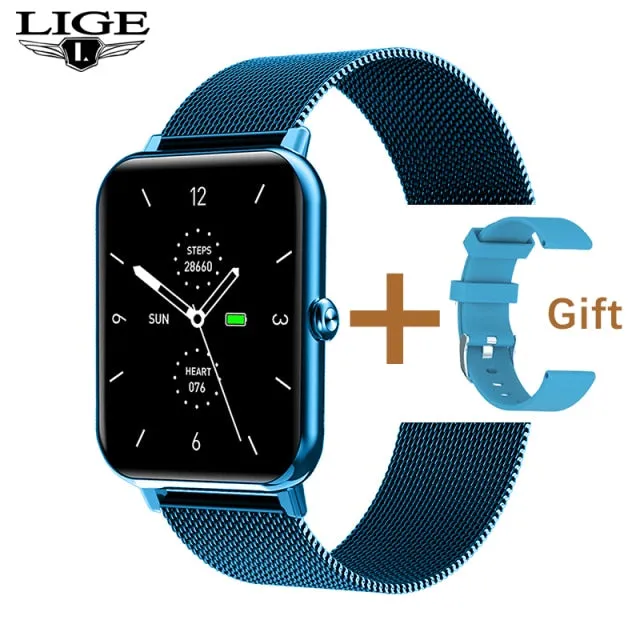 LIGE 2021 New Bluetooth Call Full Touch Screen SmartWatch