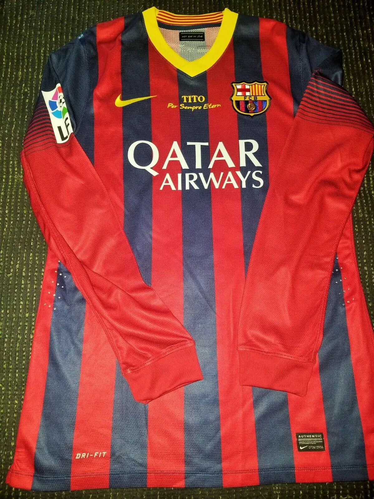 Messi Barcelona 2013 2014 MATCH ISSUED Jersey Shirt Camiseta Maglia L