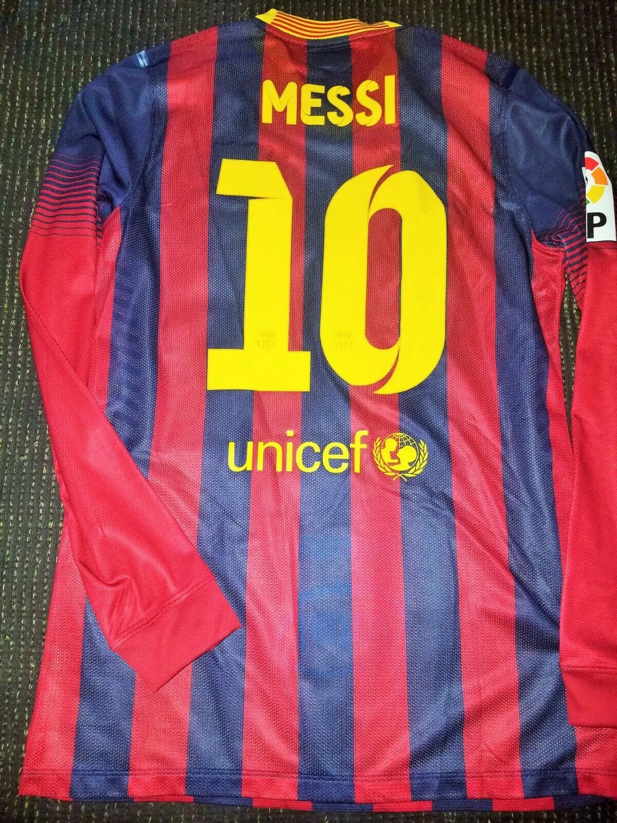 Messi Barcelona 2013 2014 MATCH ISSUED Jersey Shirt Camiseta Maglia L