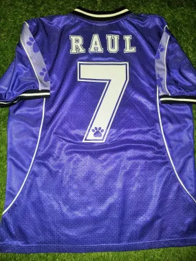 Raul Real Madrid Kelme 1997 1998 Away Purple Jersey Camiseta Trikot Shirt M