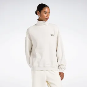 Reebok Apparel Women Classics Archive Essentials Archive Fit Crew Sweatshirt CHALK MEL