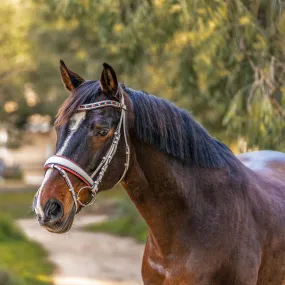 The Repertoire White Leather Snaffle Bridle