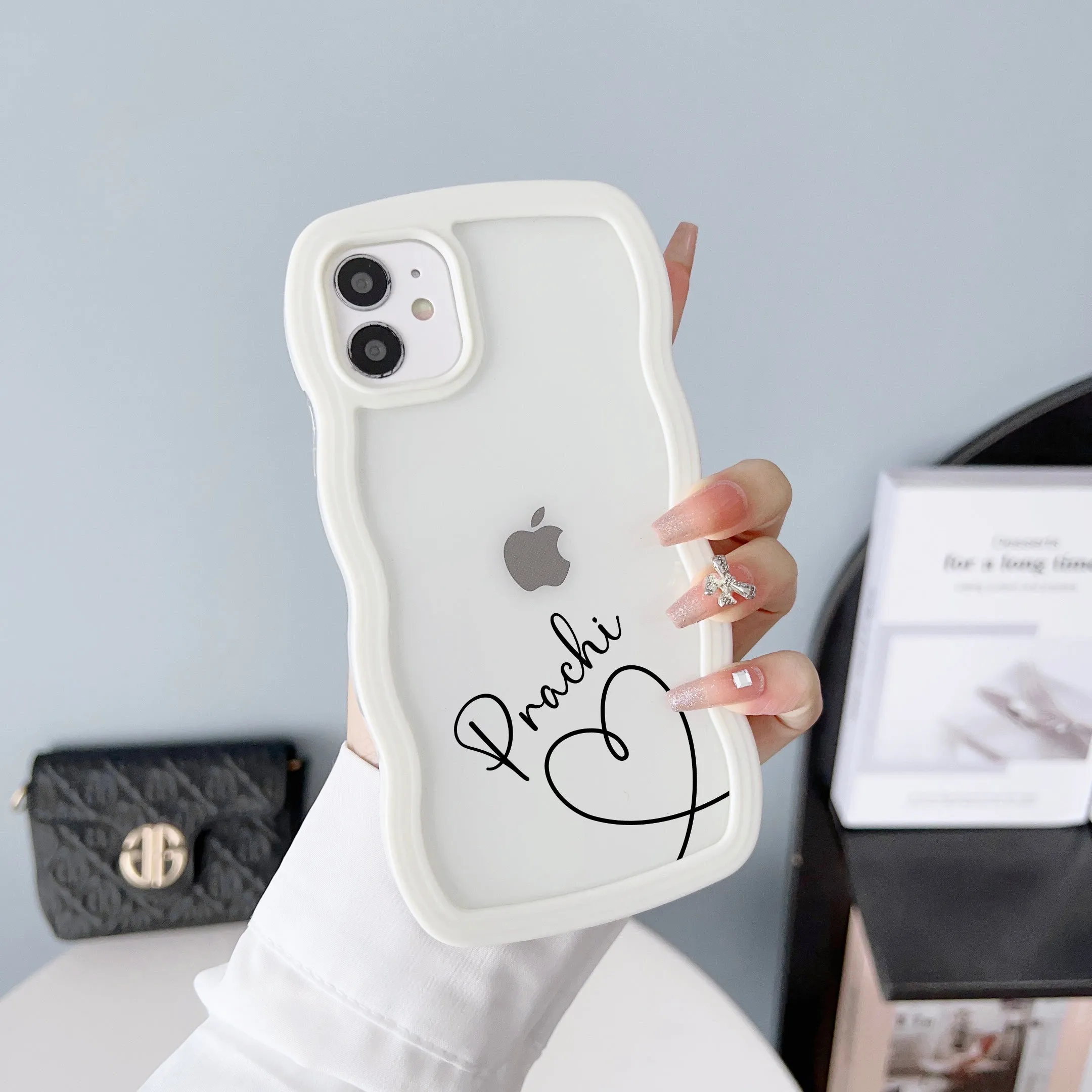 Wawy Style Customised Silicon Case for iPhone  ( White )