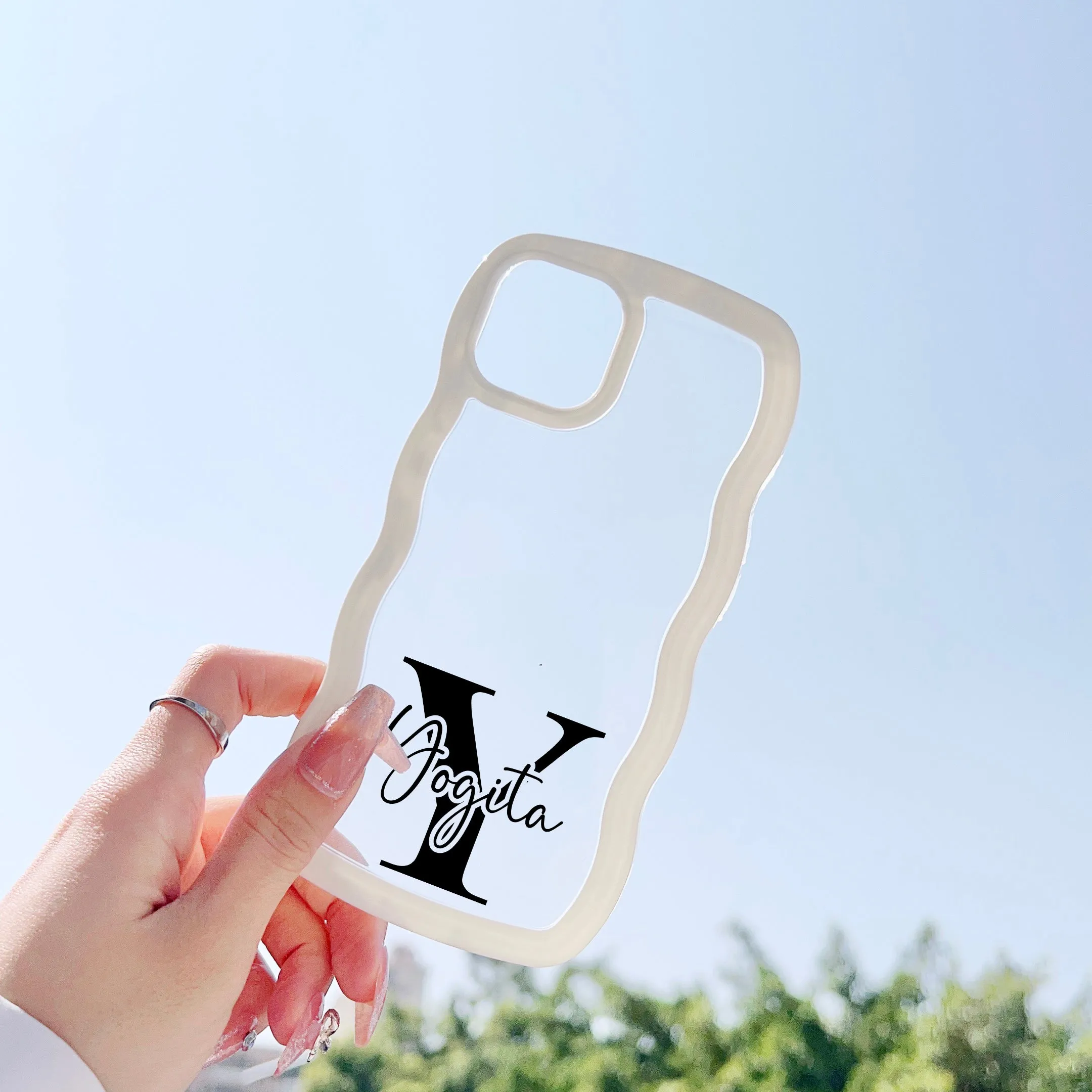 Wawy Style Customised Silicon Case for iPhone  ( White )